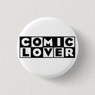 Comic-Book-Liebhaber-Kühnes-Design Button