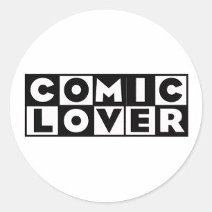 Comic-Book-Liebhaber-Kühnes-Design Runder Aufkleber