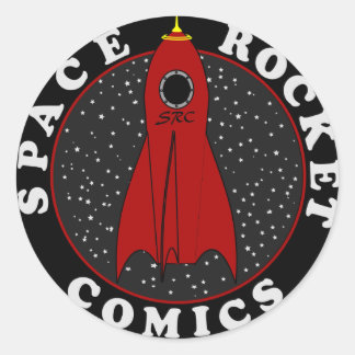 Comic-Book-Logo Runder Aufkleber