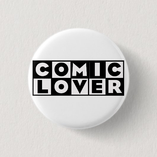 Comic Book Lover Bold Design Button (Vorderseite)