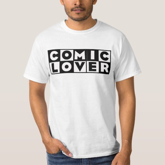 Comic Book Lover Bold Design T-Shirt (Vorderseite)