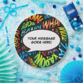 Comic Book Modern Fun Speech Bubble Pappteller (Party)