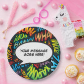 Comic Book Modern Fun Speech Bubble Pappteller (Party)