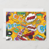 Comic Book Modern Fun Wedding Save the Date (Rückseite)