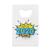 COMIC BOOK Moderne Typografie Retroklasse 2020 Geldbeutel Flaschenöffner (Rückseite)