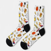 Comic-Book-Muster  Socken (Linkes Detail)