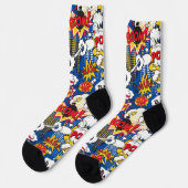 Comic-Book-Muster  Socken (Linkes Detail)