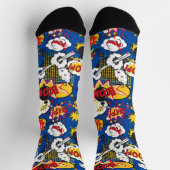 Comic-Book-Muster  Socken (Oben)