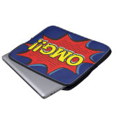 Comic Book OMG Exclamation Speech Blase Laptopschutzhülle (Vorne Knopf)