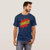 Comic Book OMG Exclamation Speech Blase T-Shirt (Vorne ganz)