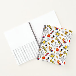 Comic Book Pattern Notebook Notizblock