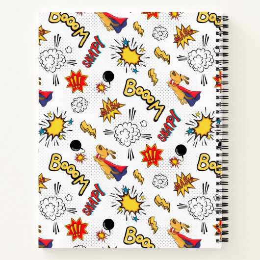 Comic Book Pattern Notebook Notizblock (Rückseite)