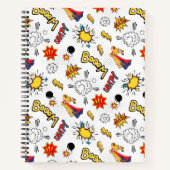 Comic Book Pattern Notebook Notizblock (Vorderseite)