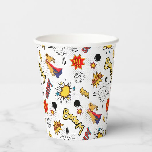 Comic Book Pattern  Pappbecher (Rückseite)
