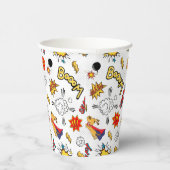 Comic Book Pattern Pappbecher (Rechts)