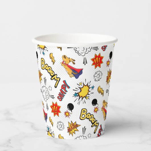 Comic Book Pattern  Pappbecher (Vorderseite)