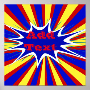 Comic Book Personalisiert Superherd Poster Wall