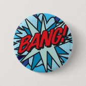 Comic Book Pop Art BANG! Button (Vorderseite)