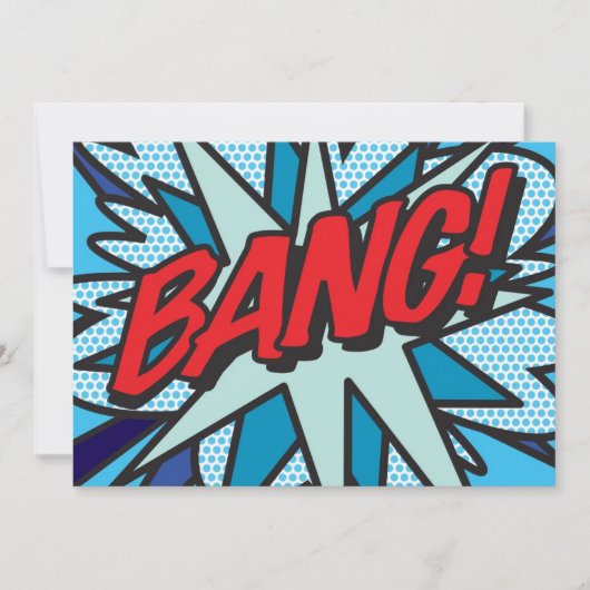 Comic Book Pop Art BANG! Einladung (Vorderseite)