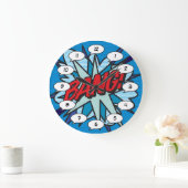 Comic Book Pop Art BANG Große Wanduhr (Zuhause)