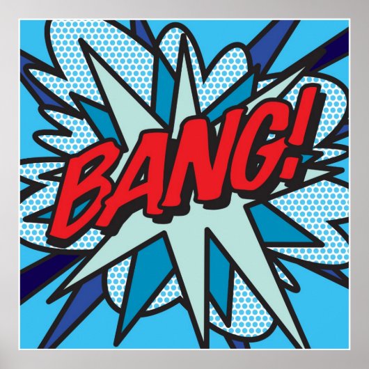 Comic Book Pop Art BANG Poster (Vorne)