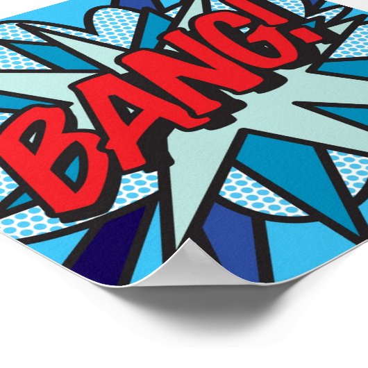 Comic Book Pop Art BANG Poster (Ecke)