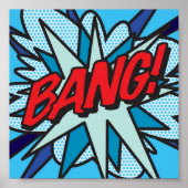Comic Book Pop Art BANG Poster (Vorne)