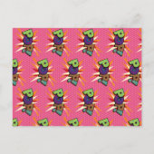 Comic Book Pop Art Bereit zum Pop Kinderdusche Ein Ankündigungspostkarte (Rückseite)