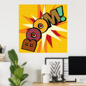 Comic Book Pop Art BOOM Poster (Heimbüro)