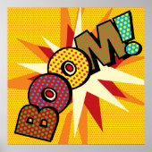 Comic Book Pop Art BOOM Poster (Vorne)