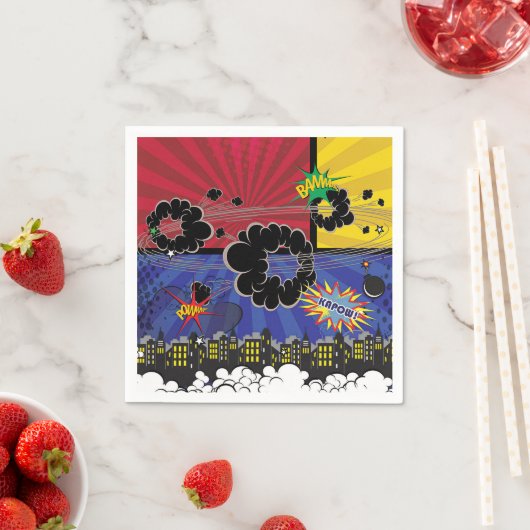 Comic Book Pop Art Colorado Serviette (Beispiel)