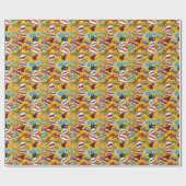 Comic-Book-Pop-Art-Explosionen Geschenkpapier (Flach)