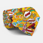 Comic Book Pop Art Explosionen Superheld Krawatte (Gerollt)