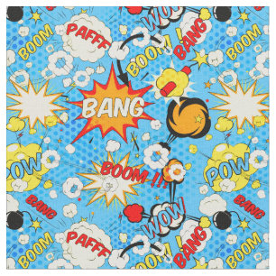 Comic Book Pop Art Fabric Stoff