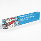Comic Book Pop Art Flash ZOMG Namensplakette