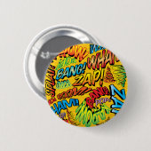 Comic Book Pop Art Geräusche Button (Vorne & Hinten)