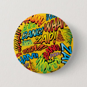 Comic Book Pop Art Geräusche Button