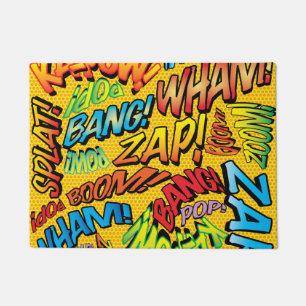Comic Book Pop Art Geräusche Fußmatte