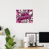 Comic Book Pop Art GIRL POWER Poster (Heimbüro)