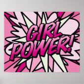 Comic Book Pop Art GIRL POWER Poster (Vorne)