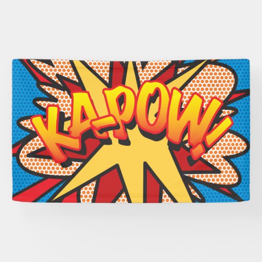 Comic Book Pop Art KA-POW! Banner (Horizontal)