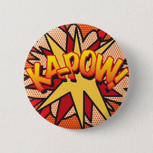 Comic Book Pop Art KA-POW! Button (Vorderseite)