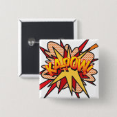 Comic Book Pop Art KA-POW! Button (Vorne & Hinten)