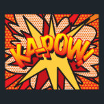 Comic Book Pop Art KA-POW Poster<br><div class="desc">Ein cooles, trendiges und lustiges Design, das die Wimpern, Zap, Pow in Ihre Zuhause, Ihr Büro und Ihr Leben bringt. Ein tolles Geschenk für Sie, Ihre Freunde oder Ihre Familie. Entworfen von ComicBookPop© unter www.zazzle.com/comicbookpop*</div>