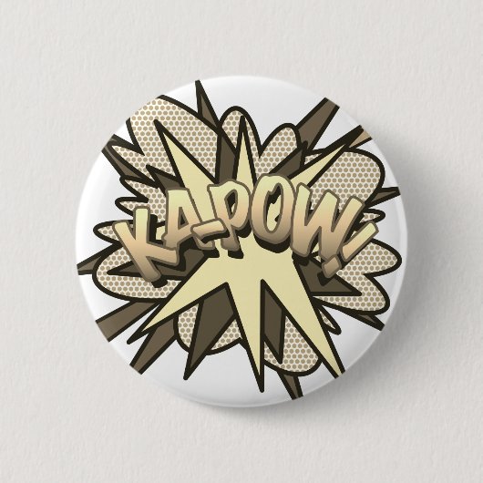 Comic Book Pop Art KA-POW! Vintage Button (Vorderseite)