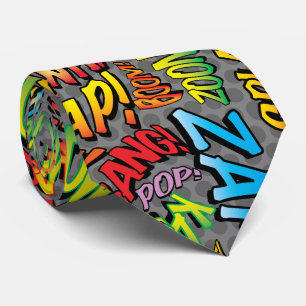 Comic-Book Pop-Art klingt superheldenhaft Krawatte