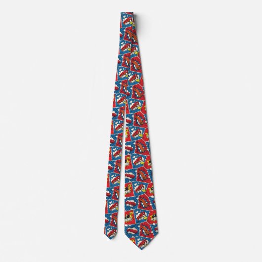 Comic Book Pop Art Neck Tie Krawatte (Rückseite)