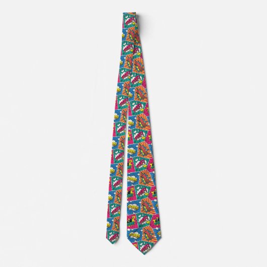 Comic Book Pop Art Neck Tie Krawatte (Rückseite)