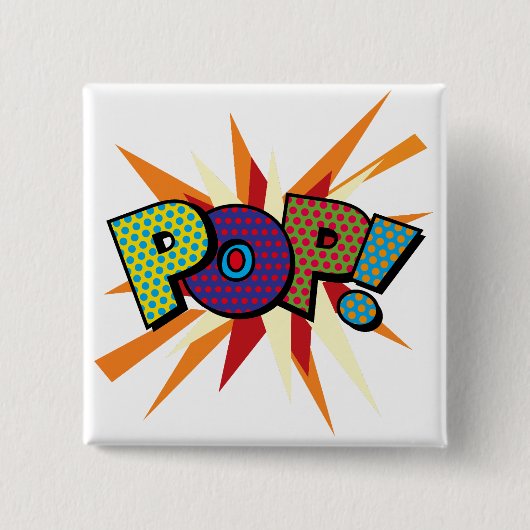 Comic Book Pop Art POP Button (Vorderseite)