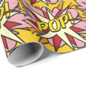 Comic-Book-Pop-Art-POP Geschenkpapier (Rolleneckpunkt)